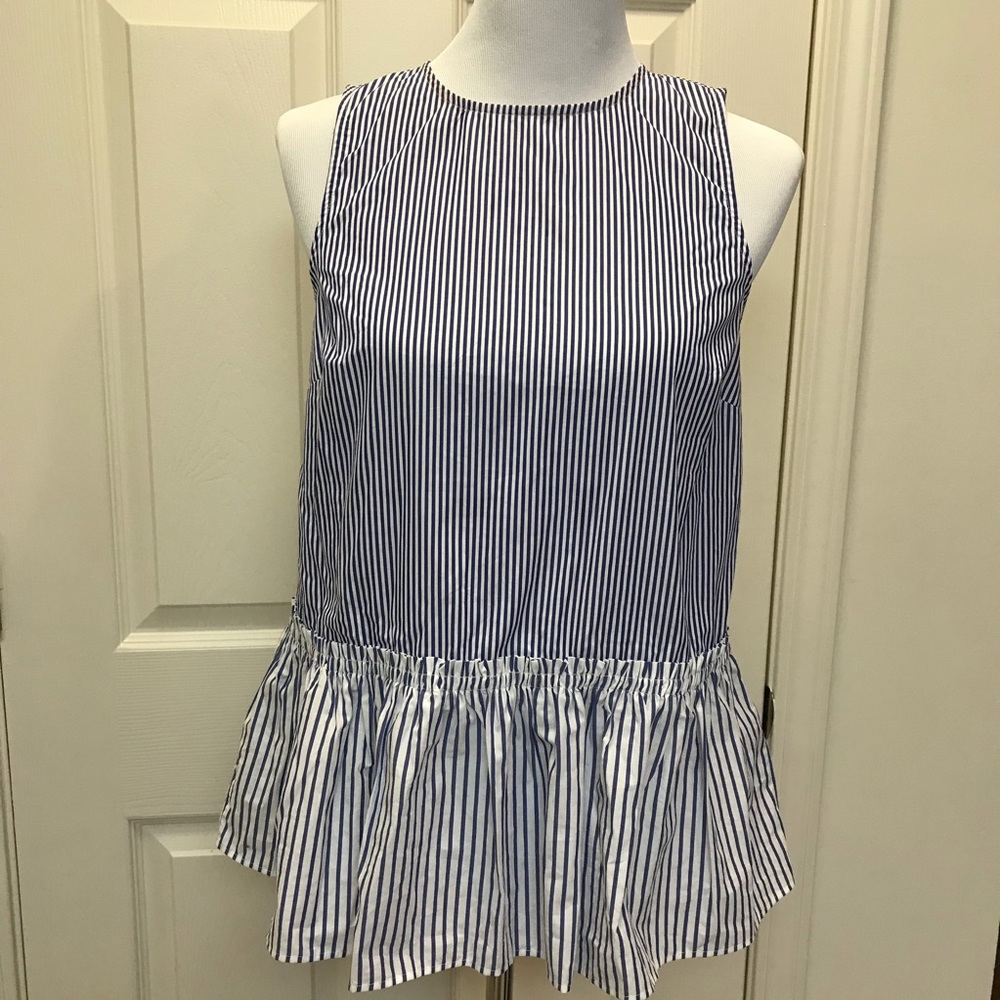 NWT J Crew Striped peplum